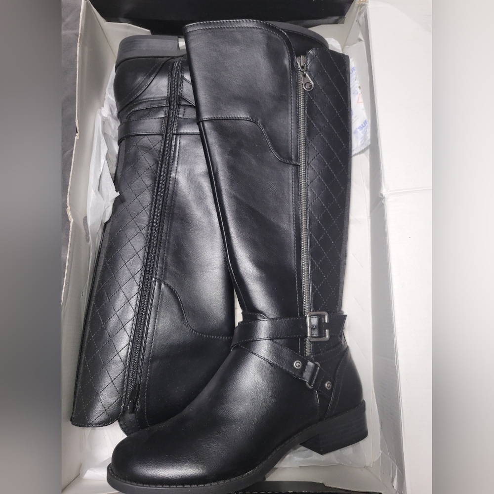 GBG Los Angeles Black Over the Knee Boots